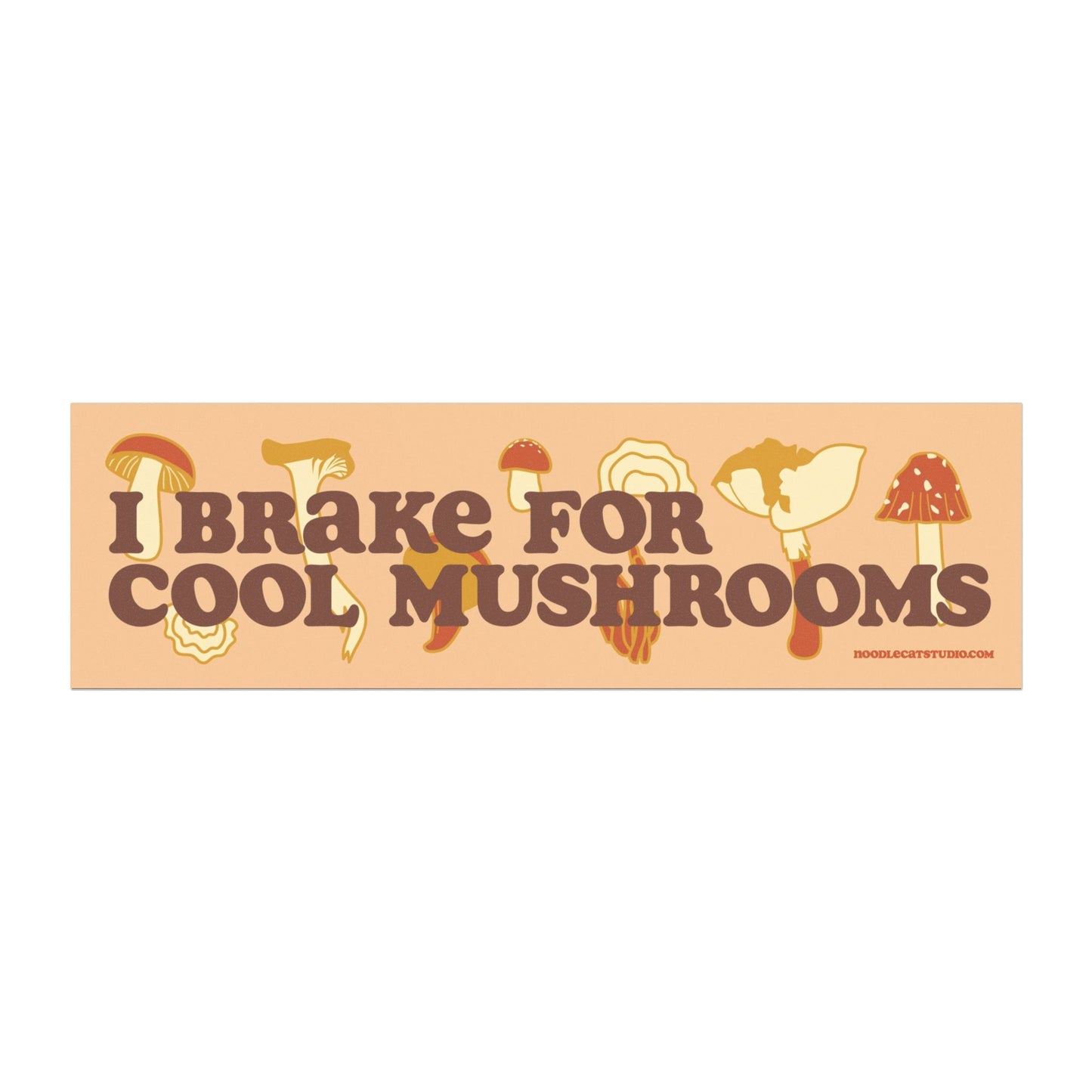 Cool Mushroom Car Magnet 10" x 3"