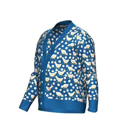 O ganso é um cardigã solto