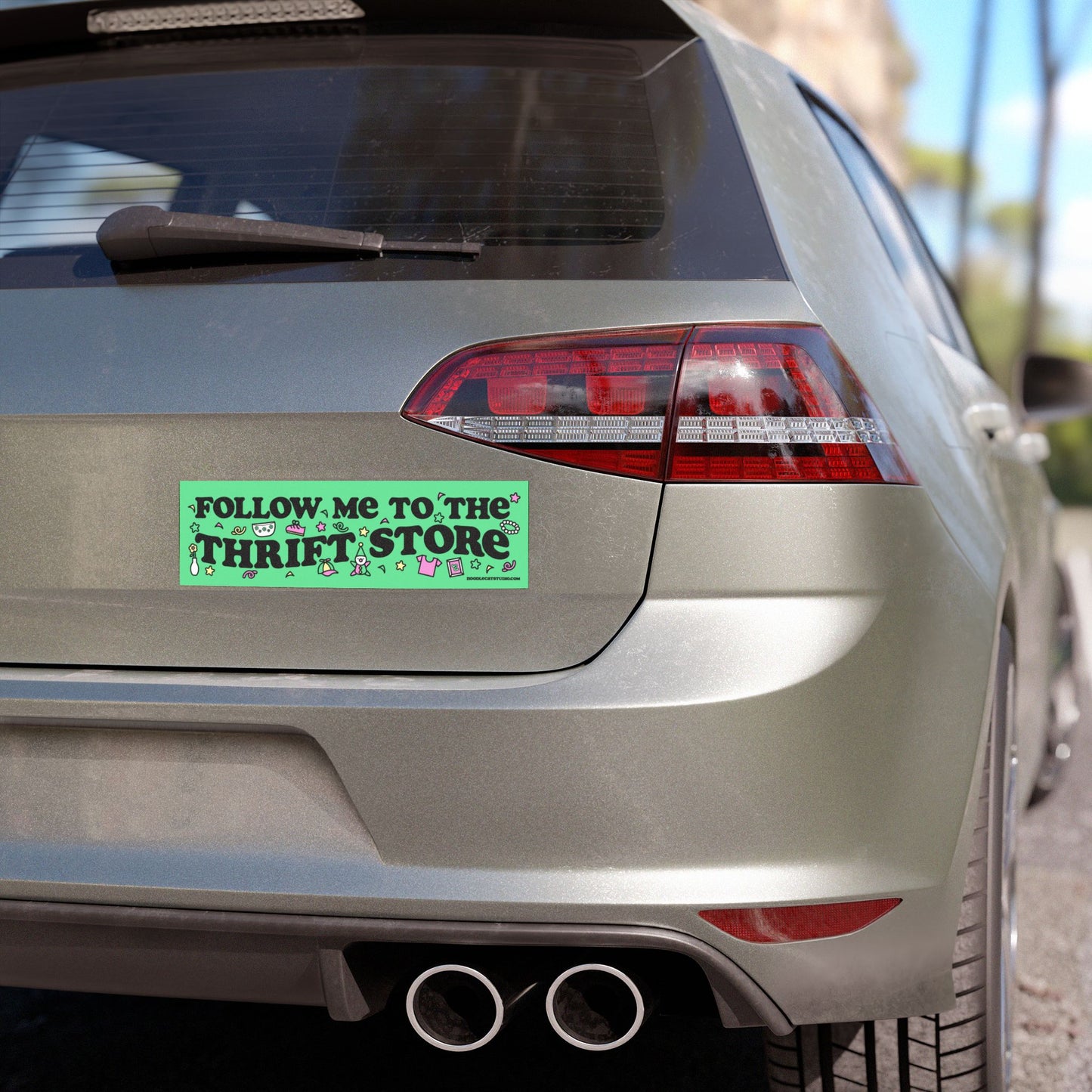 Thrift Store Car Bumper Magnet 10" x 3"