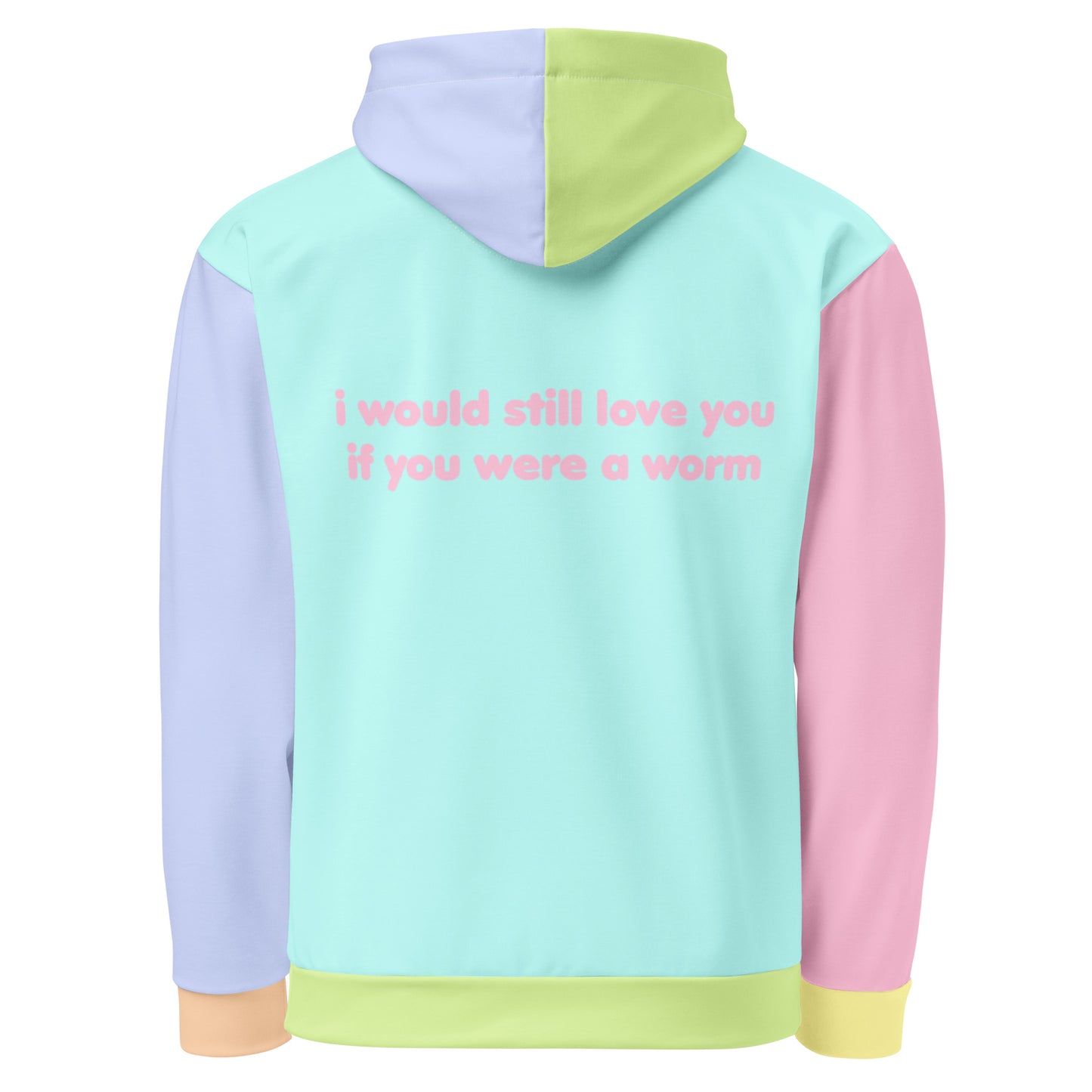Clown Worm Pastel Colorblock Unisex Hoodie 2XS - 6XL