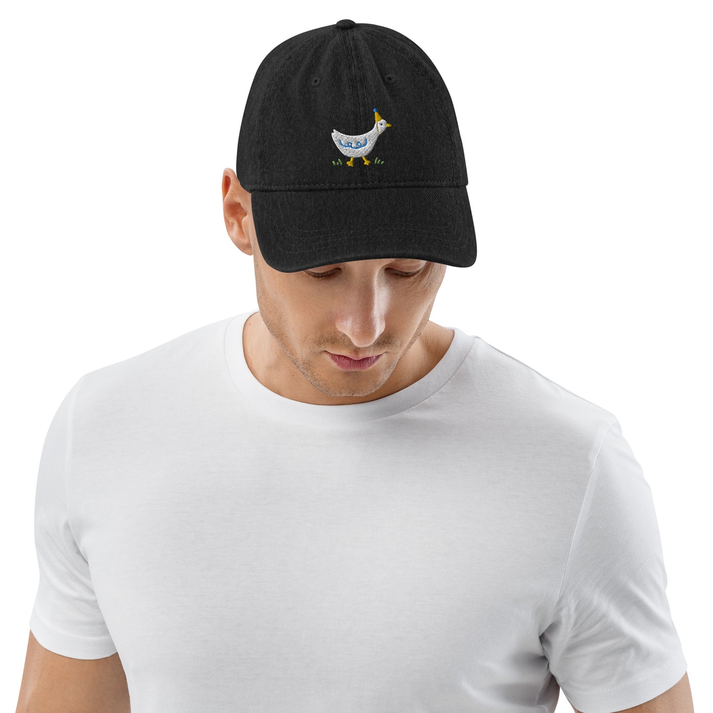 Silly Goose Embroidered Denim Hat