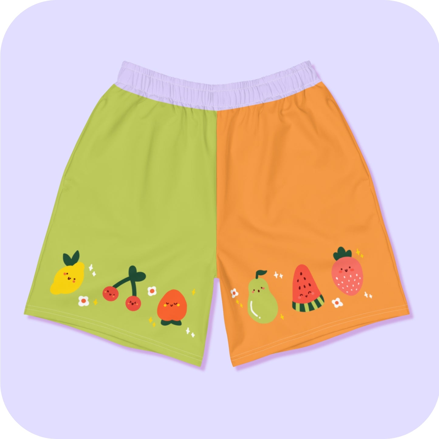 Shorts esportivos reciclados de tamanho masculino Fruit 2XS - 6XL