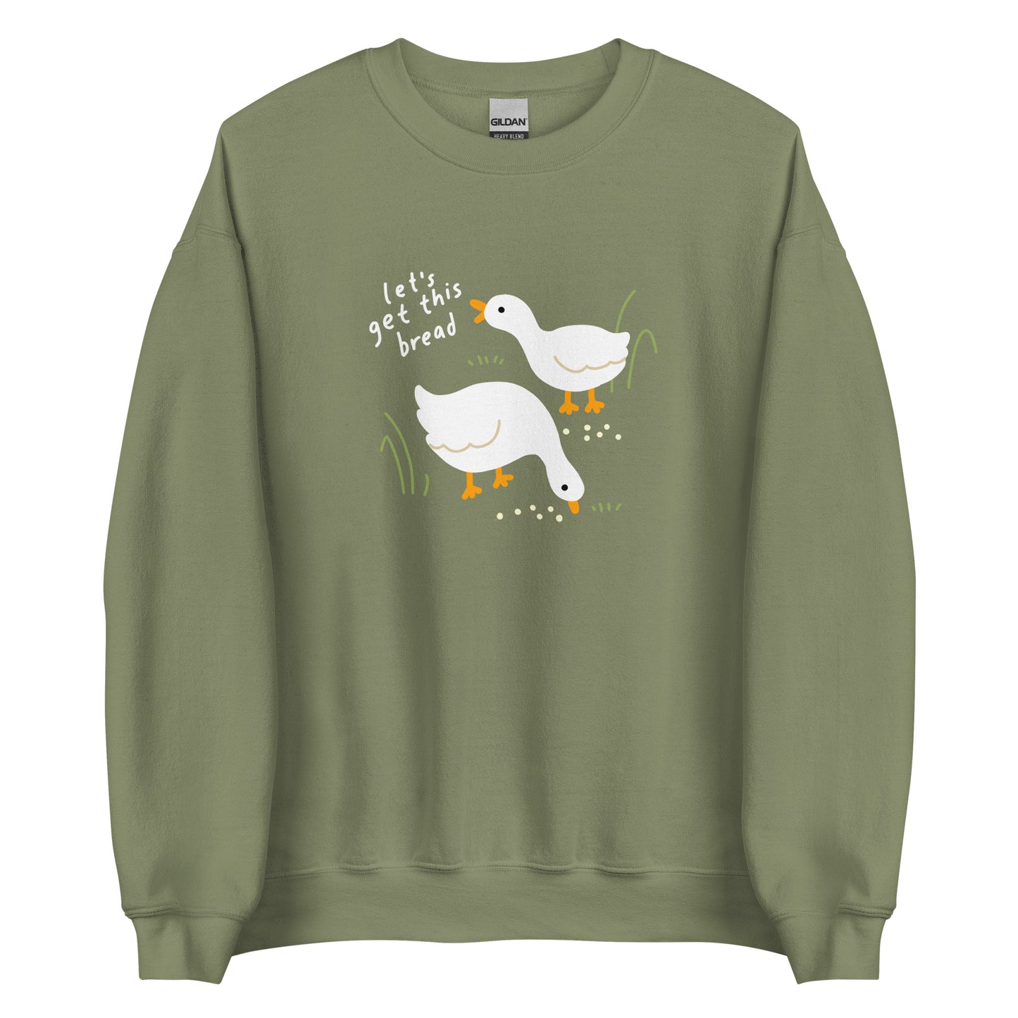 Let's Get This Bread Cute Duck and Goose Unisex Crewneck Sweatshirt
