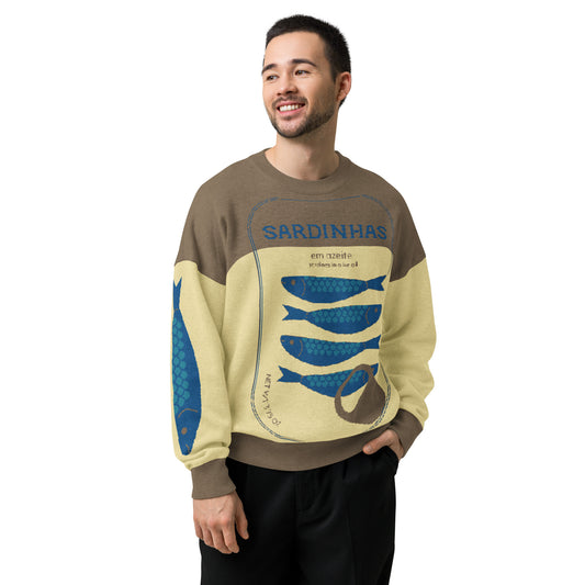 Sardine Sweater Relaxed fit knitted crew neck sweater | Unique Sweater