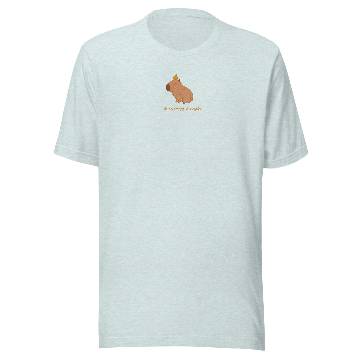 Cute Capybara Embroidered Think Cappy Thoughts Unisex t-shirt XS - 5XL