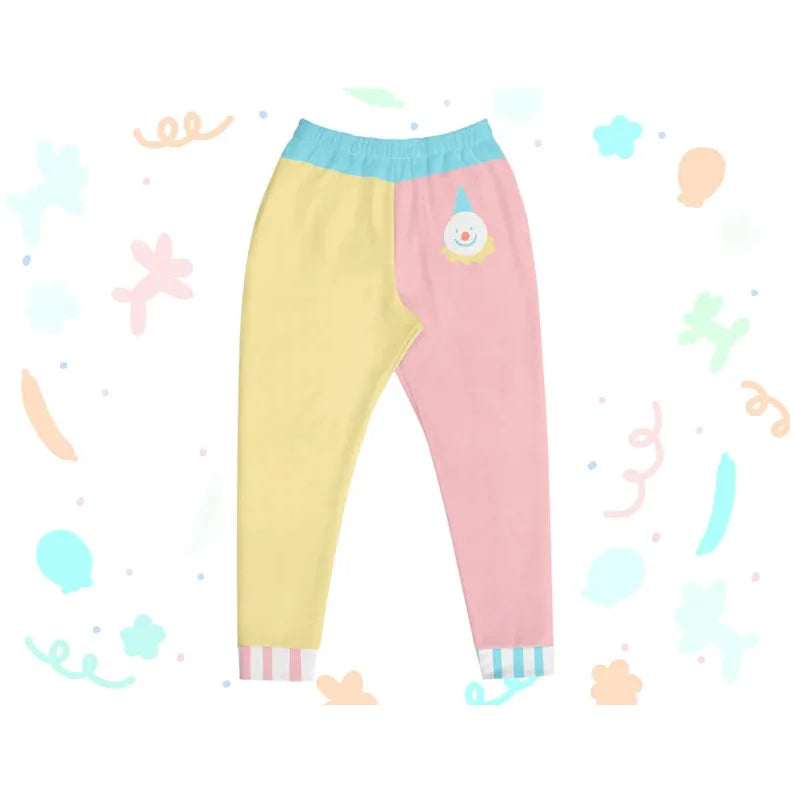 Joggers masculinos tamanho Pastel Colorblock Clown XS - 3XL