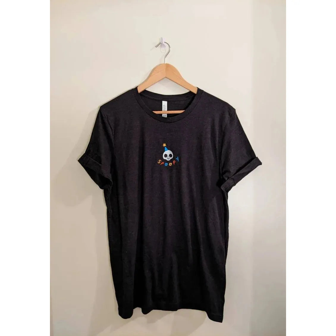 Camiseta bordada com esqueleto assustador assustador S - 2XL