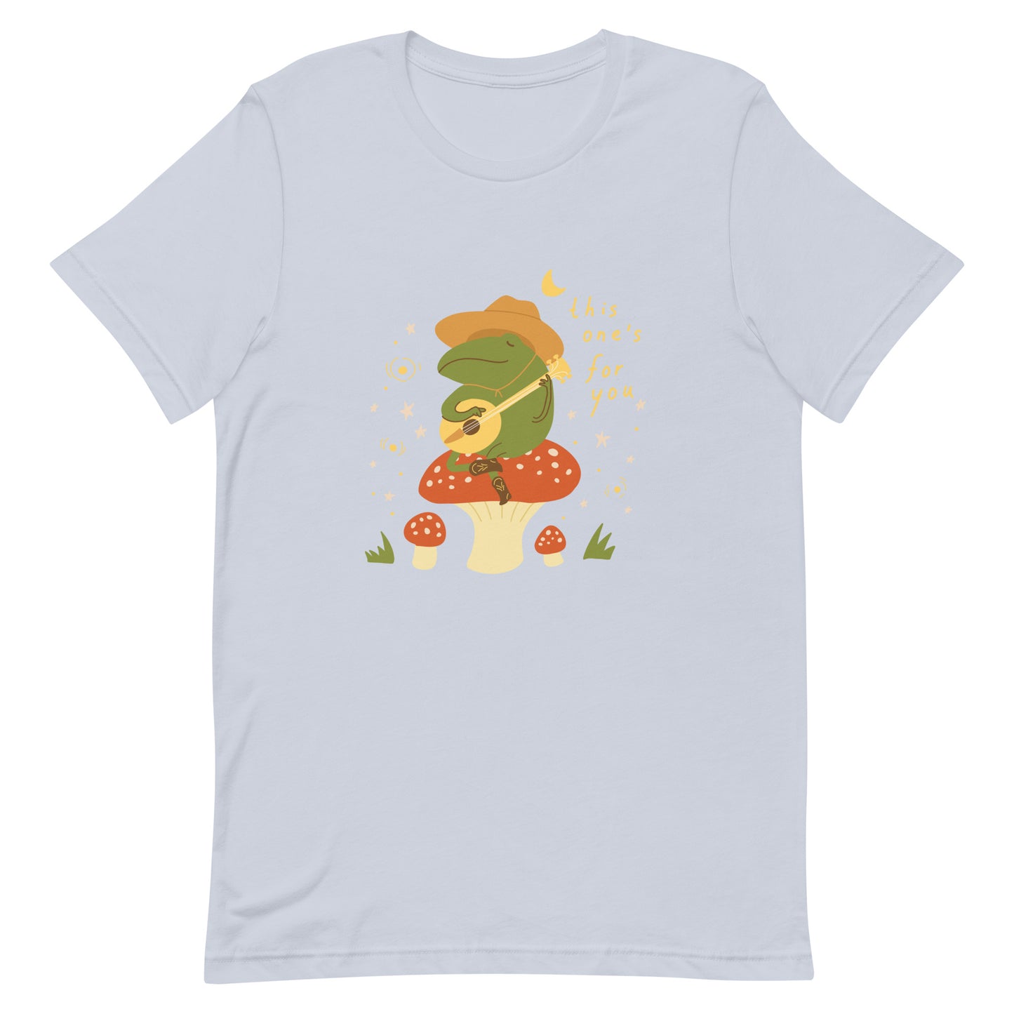 Camiseta unissex Singing Frog em um cogumelo XS - 5XL