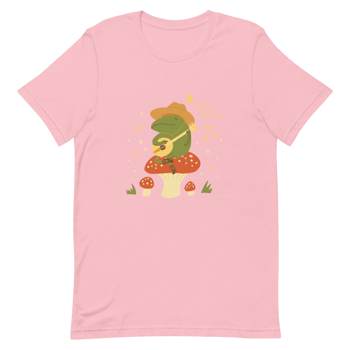 Camiseta unissex Singing Frog em um cogumelo XS - 5XL
