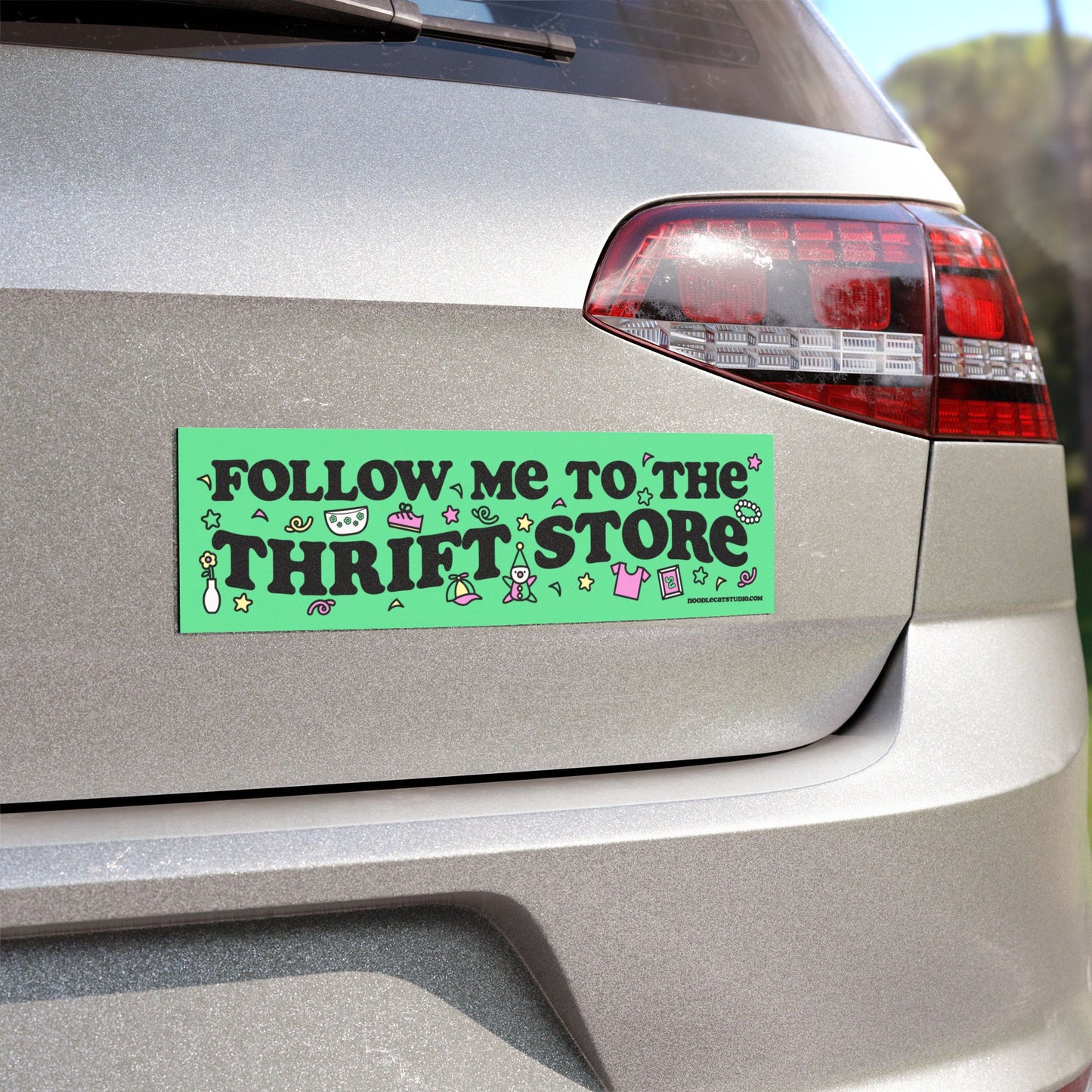 Thrift Store Car Bumper Magnet 10" x 3"