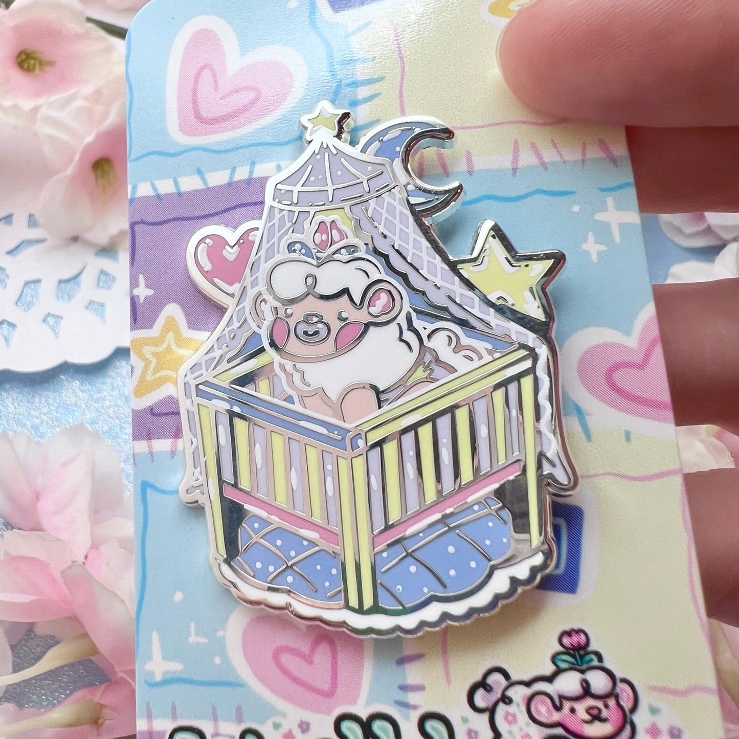 Baby Crib Sprout ~ Enamel Pin