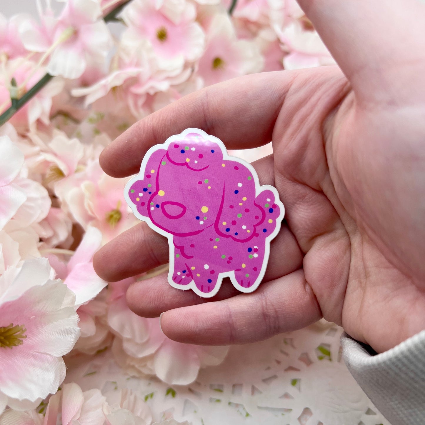 Frosted Circus Puppy Cookie ~ Sticker