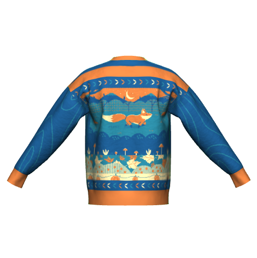 The Wandering Fox Sweater - Blue Mountain Colorway XS - 3XL