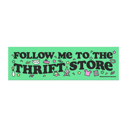 Thrift Store Car Bumper Magnet 10" x 3"