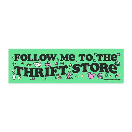 Thrift Store Car Bumper Magnet 10" x 3"
