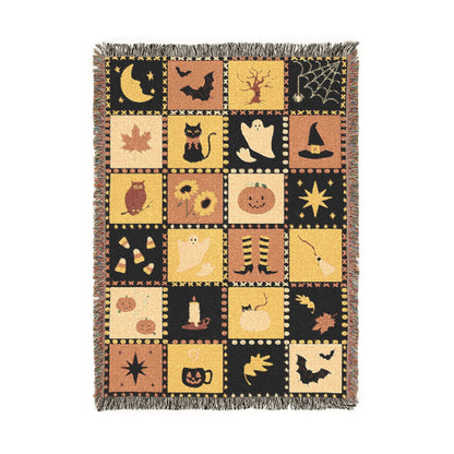 90's Halloween Nostalgic Woven Blanket