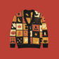 90s Halloween Knitted Cardigan