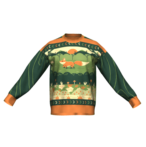 The Wandering Fox - Green Forest Colorway XS - 3XL