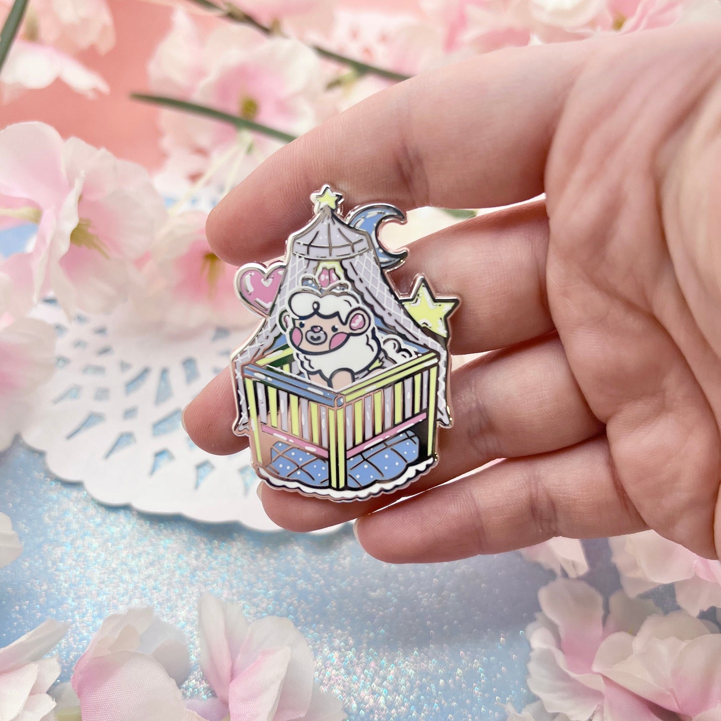 Baby Crib Sprout ~ Enamel Pin