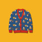 Clown Opossum Knitted Clowncore Cardigan | Kidcore Clothing