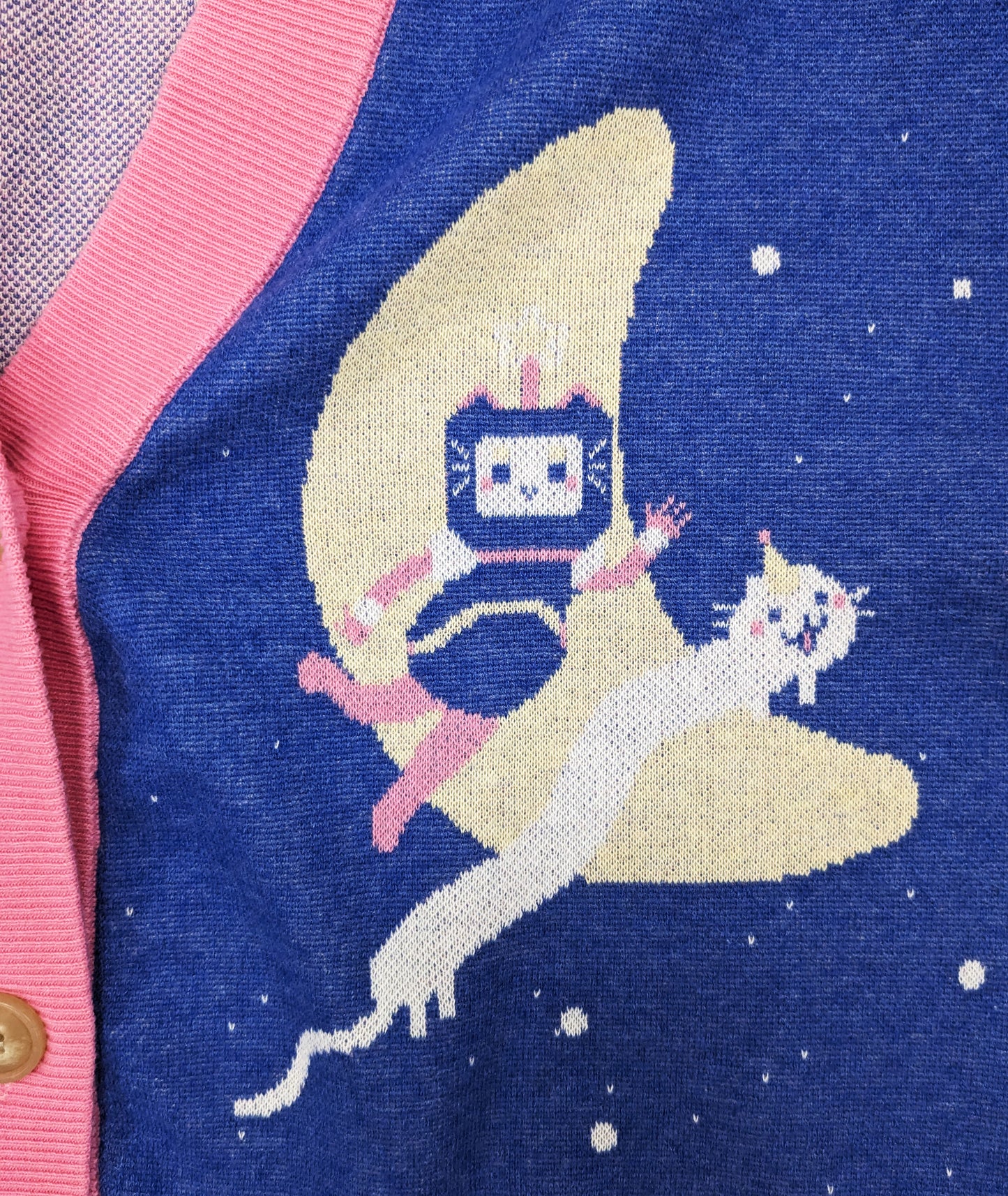 Kawaii Space Friends Frillability Knit Cardigan with buttons 2XS - 3XL