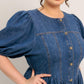 MIDDAY IN BLUE DENIM MIDI DRESS