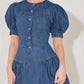 MIDDAY IN BLUE DENIM MIDI DRESS
