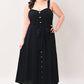 LOVELY NOIR WOVEN MIDI DRESS