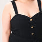 LOVELY NOIR WOVEN MIDI DRESS