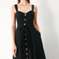 LOVELY NOIR WOVEN MIDI DRESS