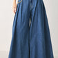 STATEMENT BLUE WIDE LEG DENIM PANTS