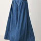 STATEMENT BLUE WIDE LEG DENIM PANTS