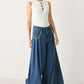 STATEMENT BLUE WIDE LEG DENIM PANTS