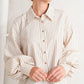 PINSTRIPE CHIC WOVEN TOP
