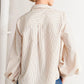 PINSTRIPE CHIC WOVEN TOP