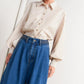 PINSTRIPE CHIC WOVEN TOP
