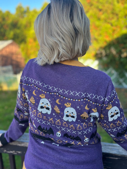 Halloween Ugly Sweater Classic Fit Knit Sweater 2XS-3XL | Halloween Ugly Sweater