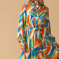 GLAM ATTITUDE WOVEN MIDI SHIRT DRESS