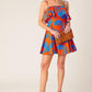 STOPPING TIME ORANGE WOVEN MINI DRESS