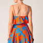 STOPPING TIME ORANGE WOVEN MINI DRESS