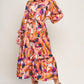 ROSEWOOD ROMANCE WOVEN MIDI DRESS