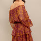 PETAL MIST WOVEN MINI DRESS