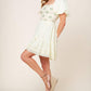 LOLA GRASS CREAM WOVEN MINI DRESS