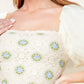 LOLA GRASS CREAM WOVEN MINI DRESS