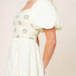 LOLA GRASS CREAM WOVEN MINI DRESS
