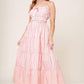 GIA PEONY PINK WOVEN MAXI DRESS