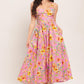ROSY DAYDREAM WOVEN MIDI DRESS