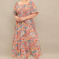 ROSY TWILIGHT WOVEN MIDI DRESS