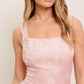 SWEET BLOOM WOVEN JACQUARD SATIN MINI DRESS
