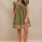 FOREST WHISPER WOVEN MINI DRESS